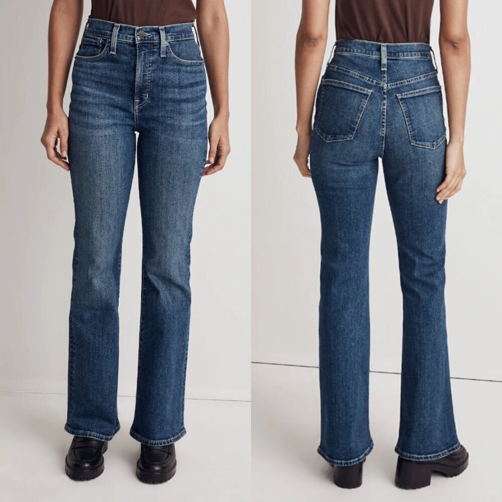 Madewell The Perfect Vintage Flare High Rise Jean in Hallstrom Med Blue Wash, 26